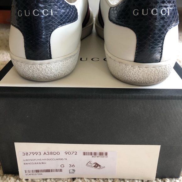 Gucci Ace Sneakers • Authentic • Navy/Red - Picture 6 of 7